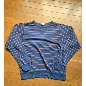 VTG 80s Dior Striped Shirt Large Actifs Long Sleeve Made In Japan Sportswear